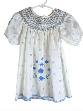 Apolina Embroidered Cotton Toddler Dress 2T-3T Cottagecore Country Summer *READ*